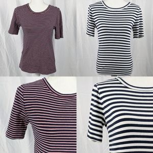 Bundle J Crew Perfect Fit Crew Neck Striped Tee